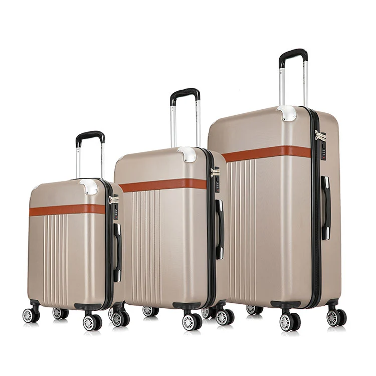 フェイクレザーストラップ付き ABS レトロラゲージ